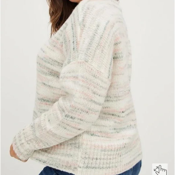 Torrid Drop Shoulder Pullover mock neck Sweater - Picture 3 of 10